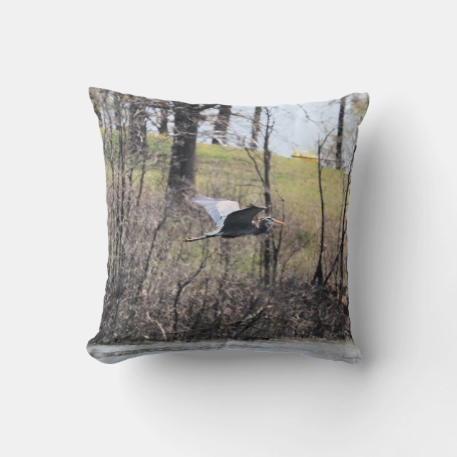 Fly  by   throw pillow (Front)