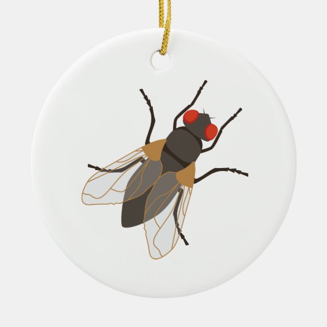Fly Ceramic Ornament (Front)