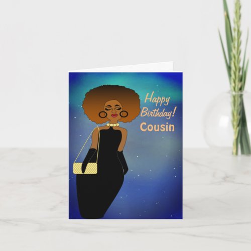 Fly Cousin Birthday African American Card