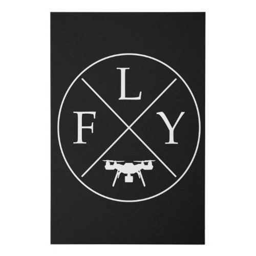 FLY Drone Faux Canvas Print