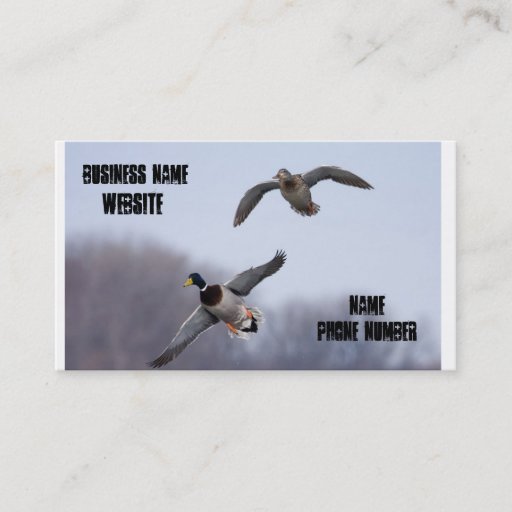 Customizable Fly Ducks Business Card Template