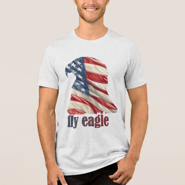 Fly Eagle – USA Pride Edition Tri-Blend Shirt (Front)