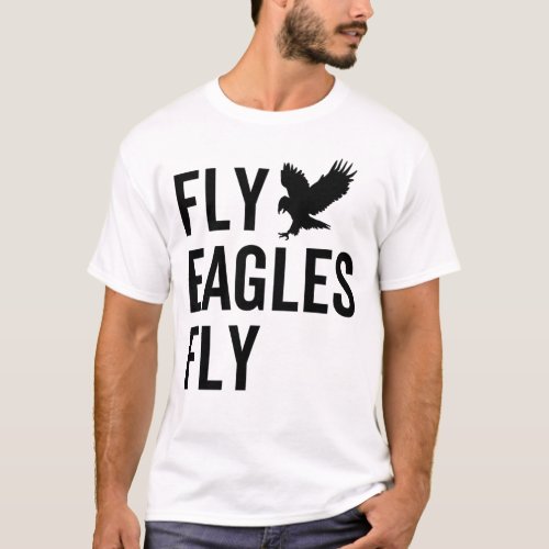 Fly Eagles Fly Vintage Flying Bird Inspirational T_Shirt