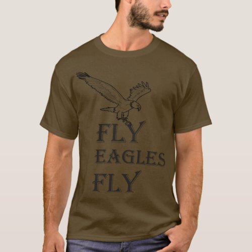 Fly Eagles Fly Vintage Flying Bird TShirt