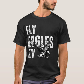 Fly Eagles Fly Vintage Flying eagle Inspirational T-Shirt