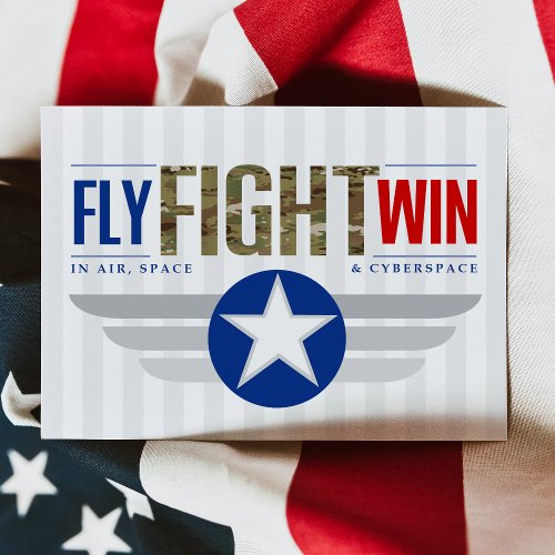 Fly Fight Win Air Force Basic Military Training  Card