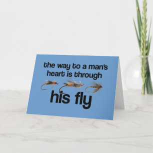 Fly Fish Man's Heart Card