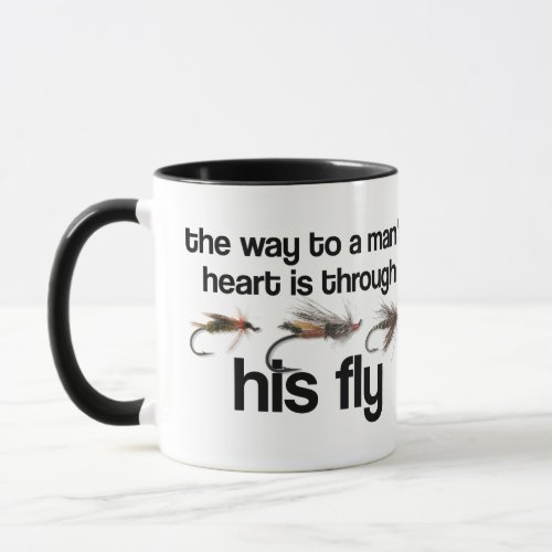 Fly Fish Mans Heart Mug