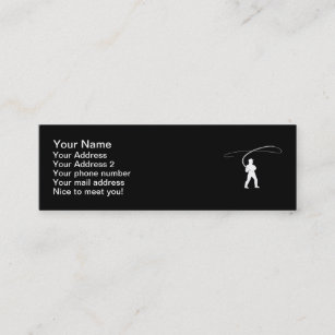 Fly Fisher Fishing Mini Business Card
