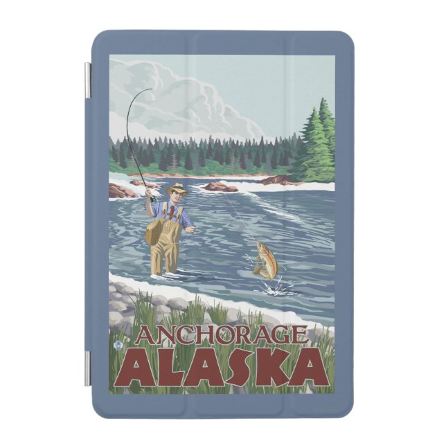 Fly Fisherman - Anchorage, Alaska iPad Mini Cover (Front)