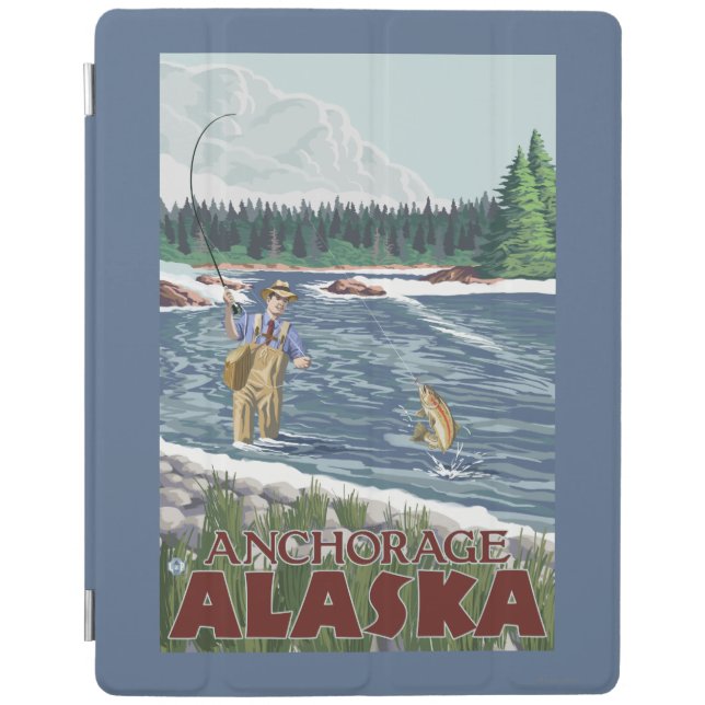 Fly Fisherman - Anchorage, Alaska iPad Smart Cover (Front)