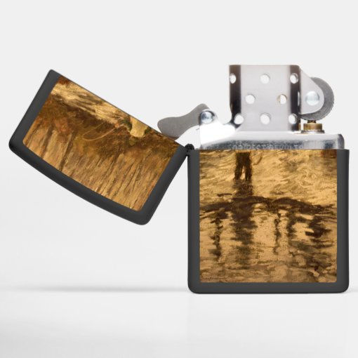 Fly Fisherman Black Zippo Lighter Zazzle