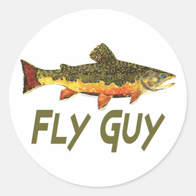 Fly Fisherman Classic Round Sticker (Front)