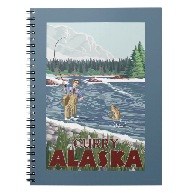 Fly Fisherman - Curry, Alaska Notebook (Front)