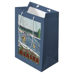 Fly Fisherman - Dawson, Alaska Medium Gift Bag