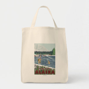 Fly Fisherman - Dawson, Alaska Tote Bag