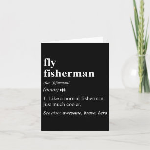 Fly Fisherman Definition Funny Fly Fishing  Card