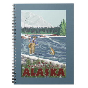 Fly Fisherman - Denali National Park, Alaska Notebook