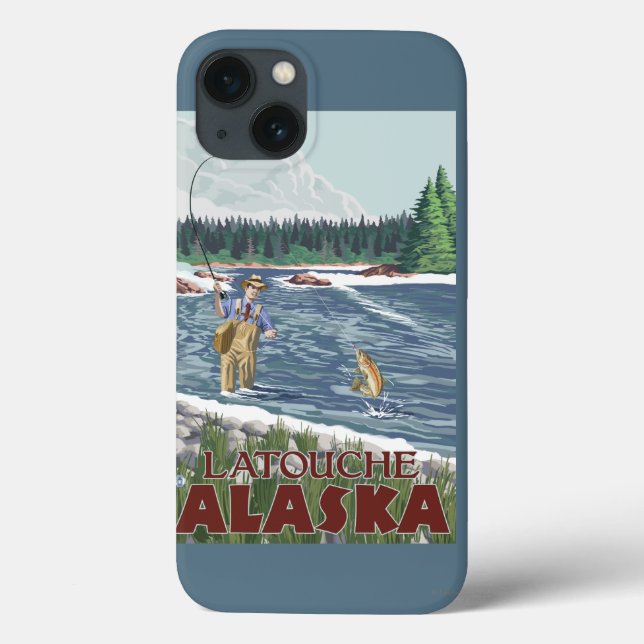 Fly Fisherman - Latouche, Alaska Case-Mate iPhone Case (Back)