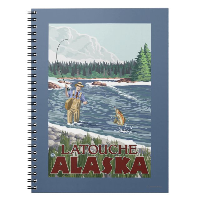 Fly Fisherman - Latouche, Alaska Notebook (Front)