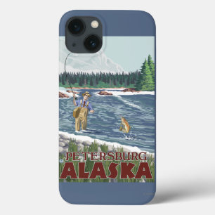 Fly Fisherman - Petersburg, Alaska iPhone 13 Case