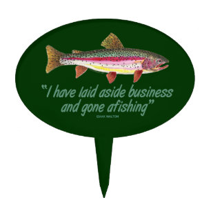 Fly Fisherman Quote Cake Topper