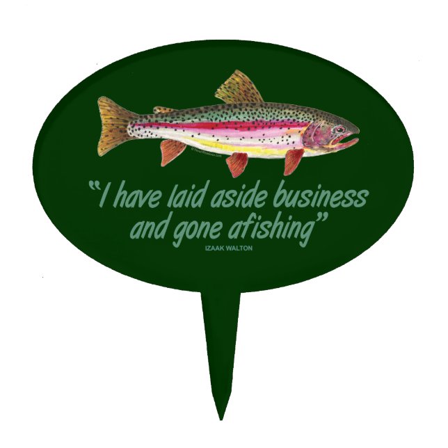 Fly Fisherman Quote Cake Topper (Front)