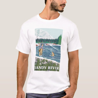 Fly Fisherman - Sandy River, Oregon T-Shirt