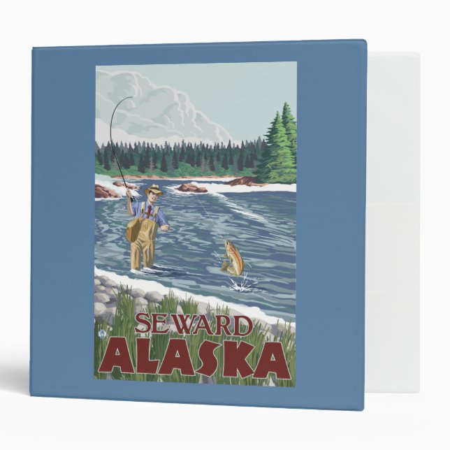 Fly Fisherman - Seward, Alaska Binder (Front/Inside)