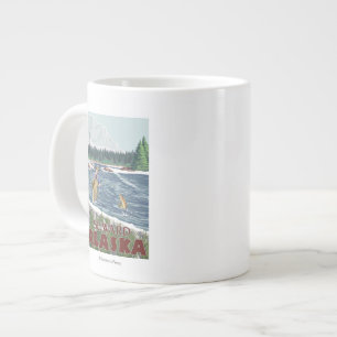Fly Fisherman - Seward, Alaska Giant Coffee Mug