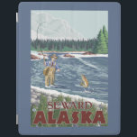 Fly Fisherman - Seward, Alaska iPad Smart Cover<br><div class="desc">Fly Fisherman - Seward,  Alaska - Vintage Travel Poster was created in 2007. This image depicts scenes from Seward,  AK.</div>