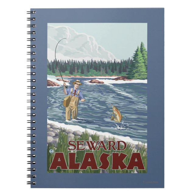 Fly Fisherman - Seward, Alaska Notebook (Front)