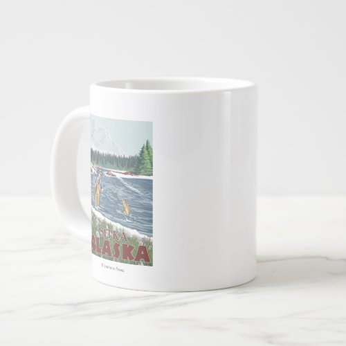 Fly Fisherman _ Sitka Alaska Giant Coffee Mug