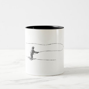 Fly fisherman Two-Tone coffee mug