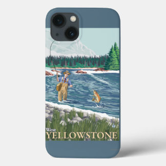 Fly Fisherman - West Yellowstone, Montana iPhone 13 Case