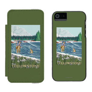 Fly Fisherman - West Yellowstone, Montana iPhone SE/5/5s Wallet Case