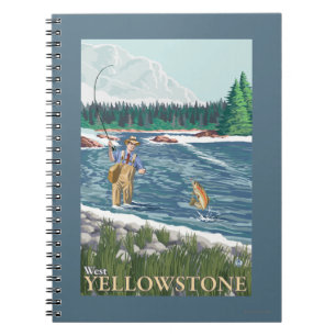 Fly Fisherman - West Yellowstone, Montana Notebook