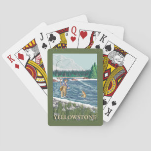 Fly Fisherman - West Yellowstone, Montana Poker Cards