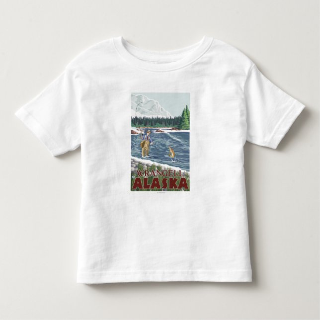Fly Fisherman - Wrangell, Alaska Toddler T-shirt (Front)