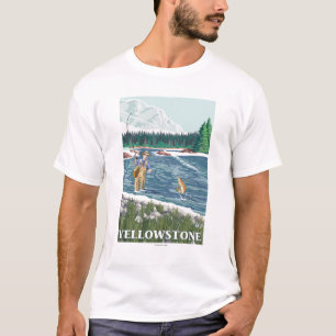 Fly Fisherman - Yellowstone National Park T-Shirt