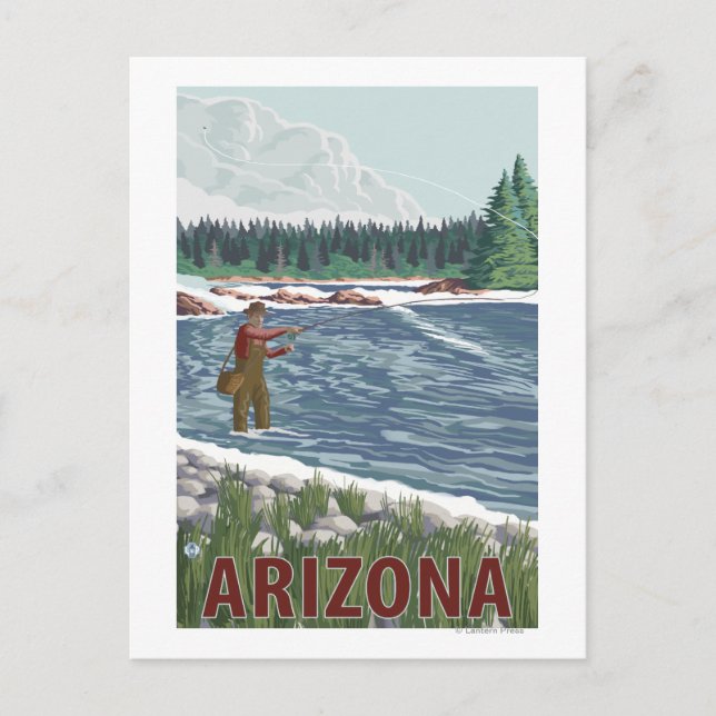 Fly FishermanArizona Postcard (Front)