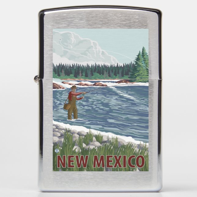 Fly FishermanNew Mexico Zippo Lighter (Front)