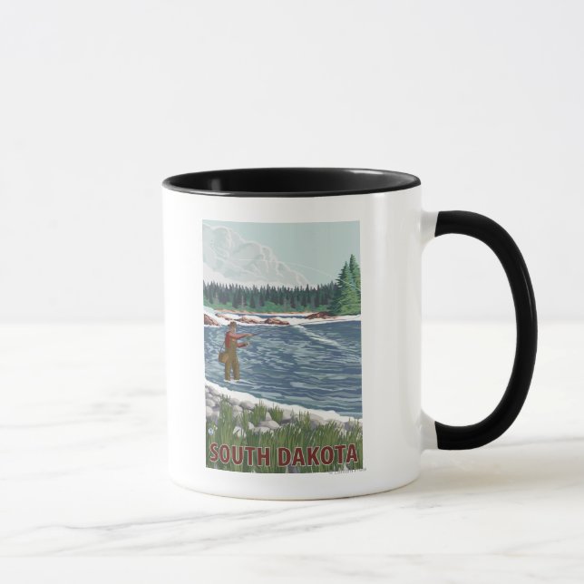 Fly FishermanSouth Dakota Mug (Right)