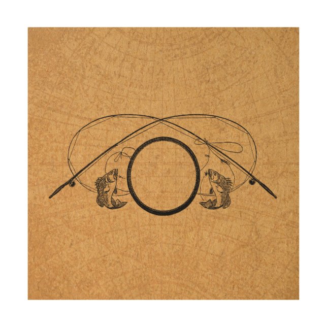 Fly Fishing Antique FIshing Rods Art Illustration (Front)