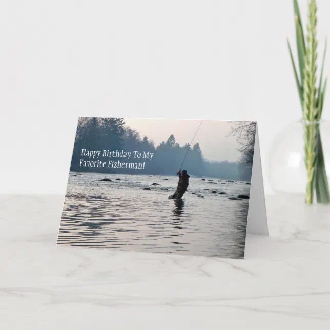 Fly Fishing Birthday Card Zazzle