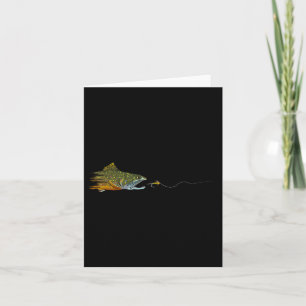 Fly Fishing Brook Trout Dry Fly Tying Fisherman Card