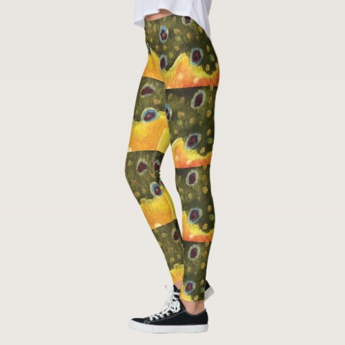 Fly Fishing Brook Trout Ichthyology Awesome Leggings