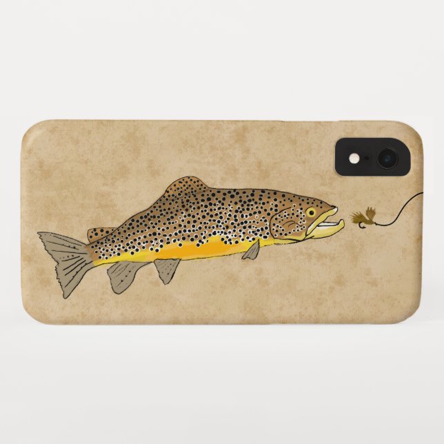 Fly Fishing Brown Trout Case-Mate iPhone Case (Back (Horizontal))