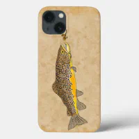 Fly Fishing Brown Trout Luggage Tag, Zazzle