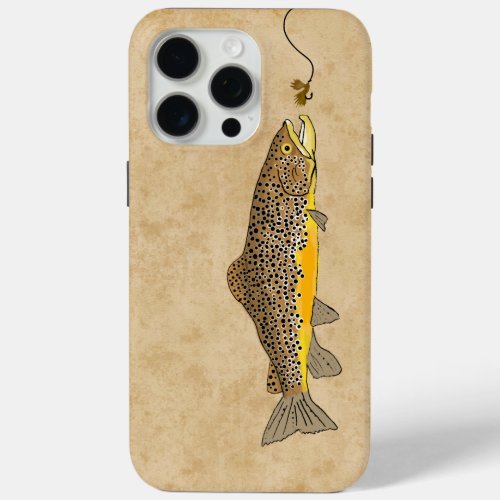 Fly Fishing Brown Trout iPhone 15 Pro Max Case